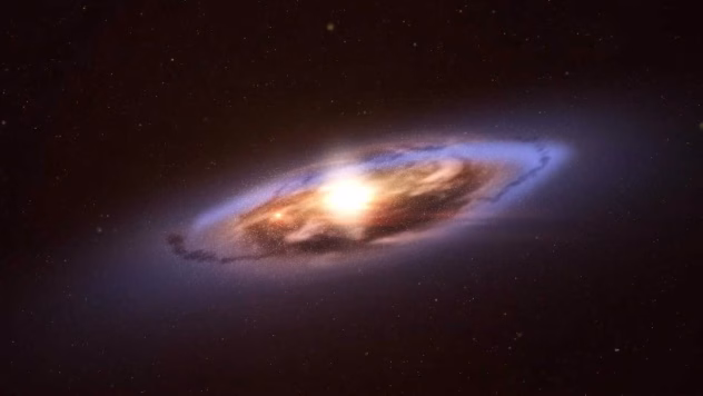 Džeimsa Veba teleskopa skats uz tālu galaktiku