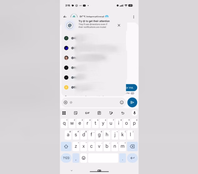 Remix funkcijas piemērs Google Messages lietotnē