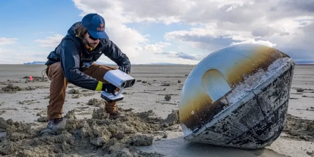 Kosmosa kapsulas nolaišanās Austrālijas tuksnesī