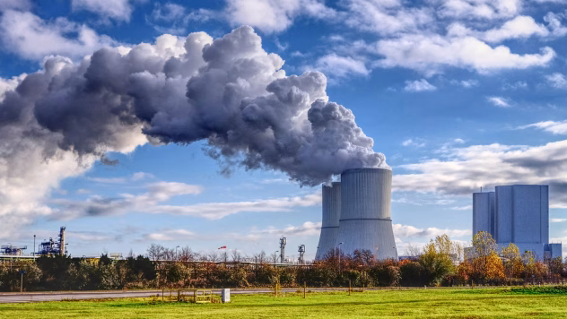 Piesārņota pilsētas gaisa ilustrācija